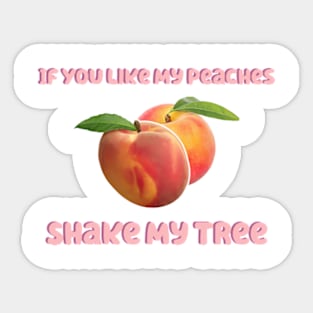 If You Like My Peaches Shake My Tree Sticker